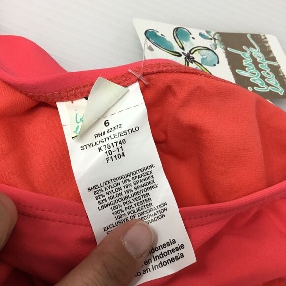 Island Escape Shaper Pant Bikini Bottom in Coral D - Picture 5 of 6